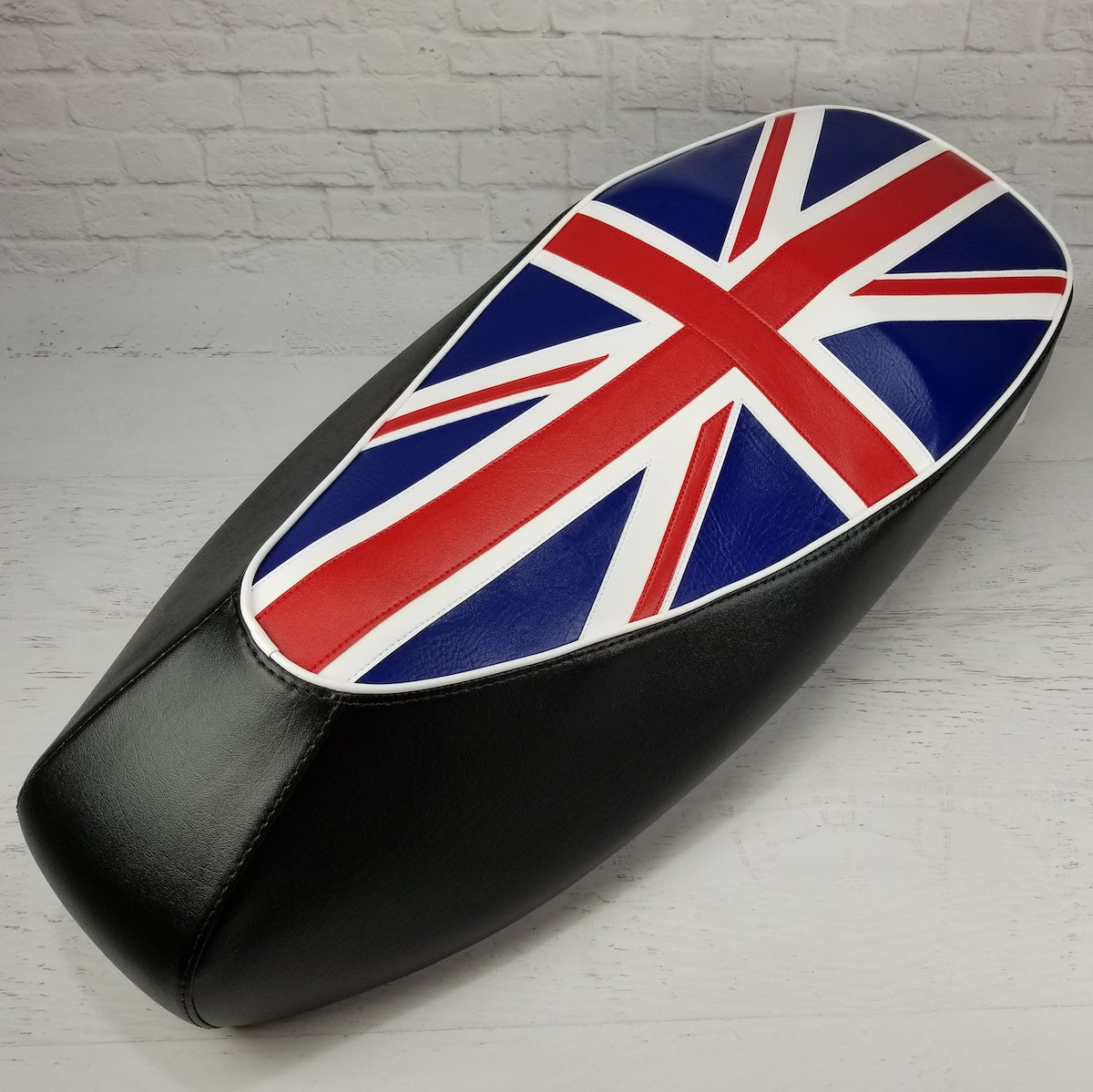 Vespa GTS Union Jack British flag seat cover, handmade
