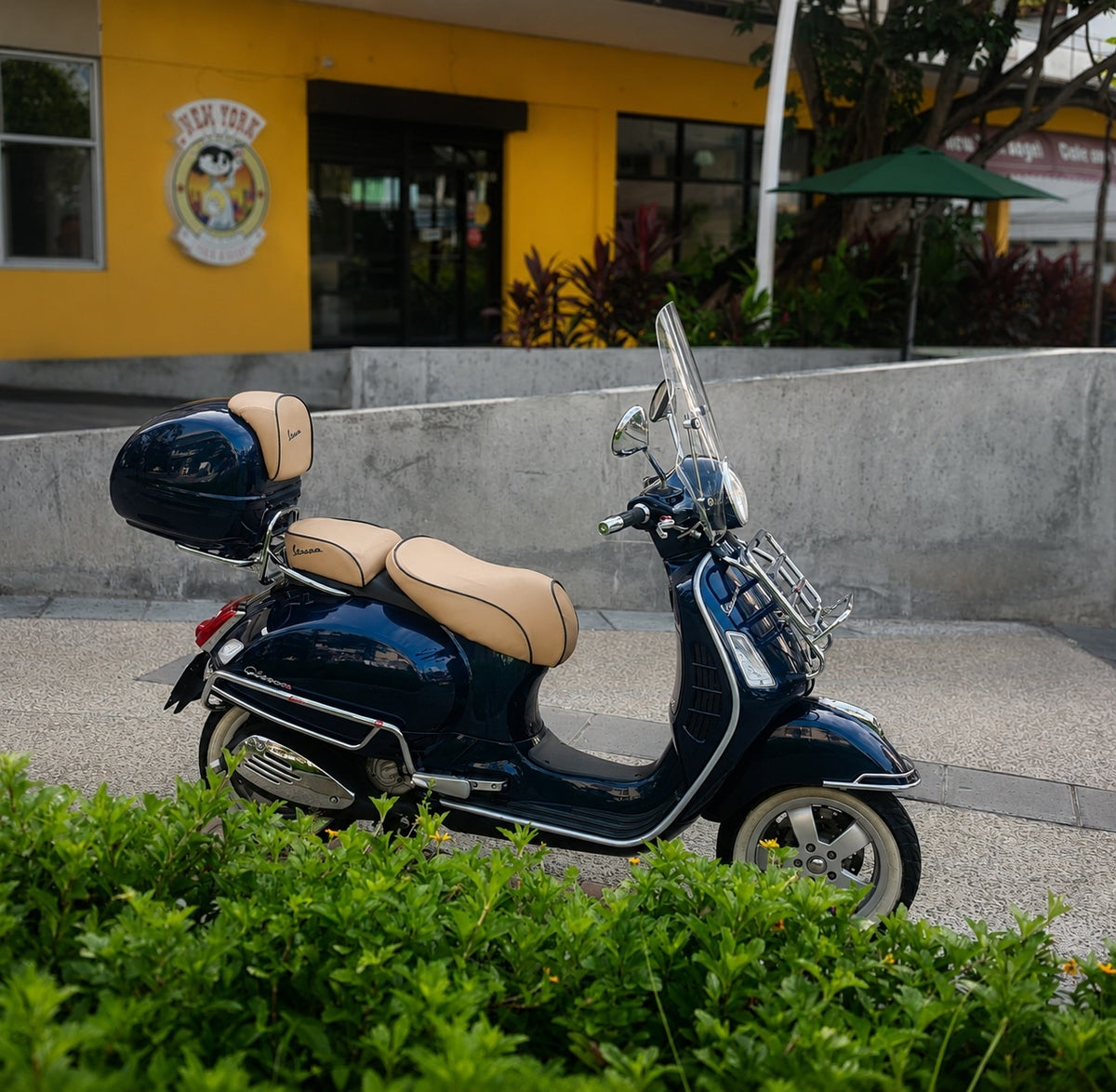 Vespa GTV camel tan seat cover