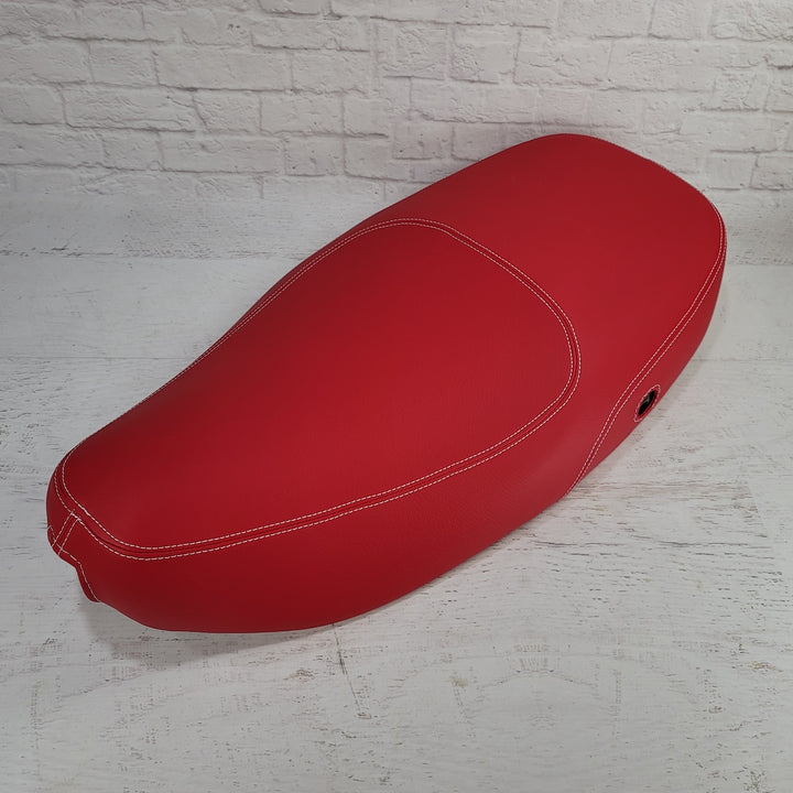 Vespa LX 50 / 150 Red, Pink, White Seat Cover with French Seams