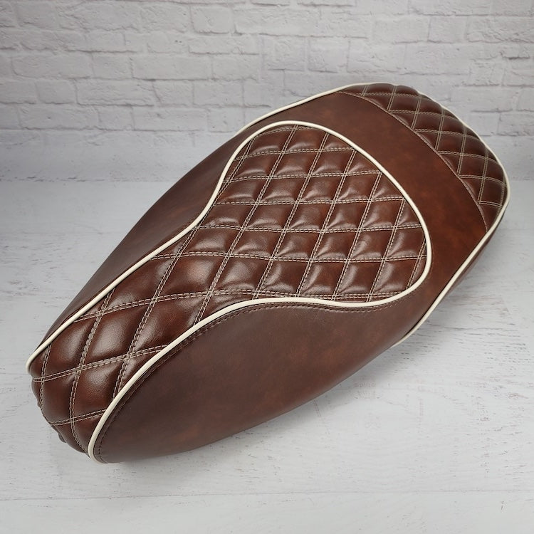Vespa Sprint / Primavera 50 - 150 Diamond Brown Seat Cover by Cheeky Seats