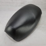 Ready-to-ship black seat cover tailored for the Yamaha Vino 125, shown from the front in a smooth factory-style finish, handmade by Cheeky Seats.
