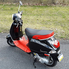 Vespa LX 50 / 125/ 150 Seat Cover Handmade Black and Red