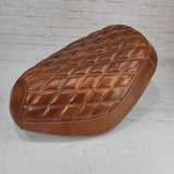 Honda Elite SA50 – Chestnut Diamond Seat Cover, handmade Honda Elite SA50 seat cover by Cheeky Seats, featured product view