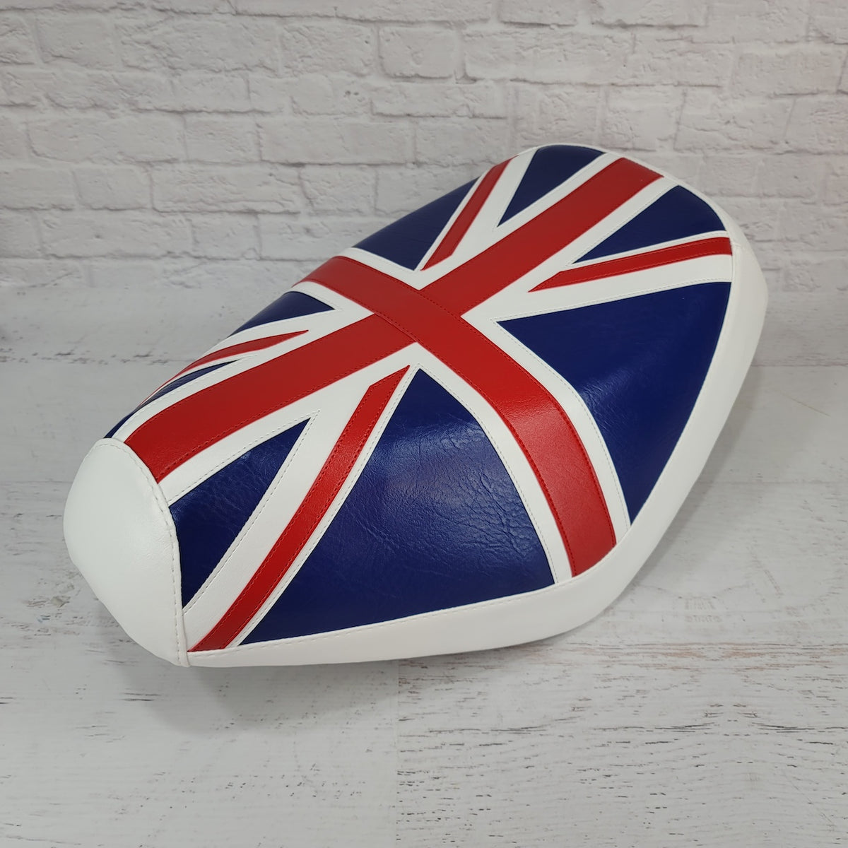 Honda Elite SA50 – Union Jack Seat Cover, handmade Honda Elite SA50 seat cover by Cheeky Seats, featured product view