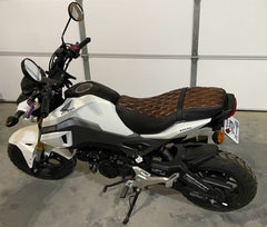 Honda Grom Seat Cover 2013 - 2026 Tobacco and Black Double Diamond