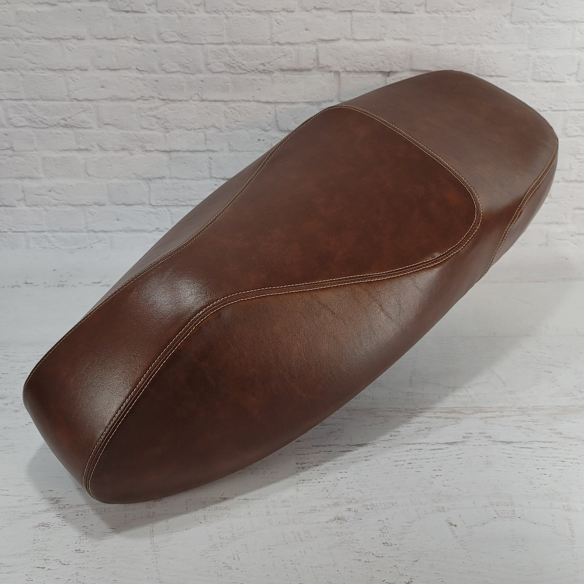 Vespa GTS distressed whiskey brown seat cover