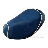 Honda Metropolitan Distressed seat cover with Piping, handmade Honda Metropolitan seat cover by Cheeky Seats, product detail view 7