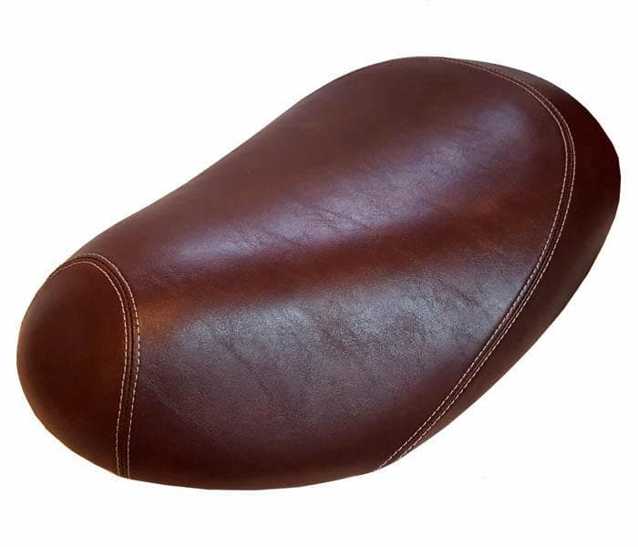 READY TO SHIP !  Honda Metropolitan CH50 Distressed Whiskey Brown Seat Cover French Seams