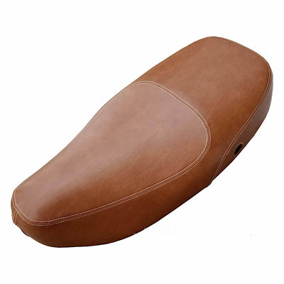 Vespa LX 50 / 150 Distressed Caramel Seat Cover French Seams