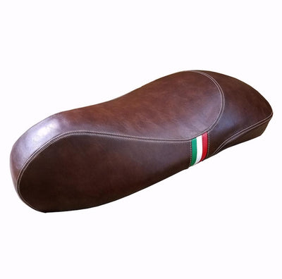 Vespa GTS GTV Seat Cover Brown with Italian Stripes Cheeky Seats